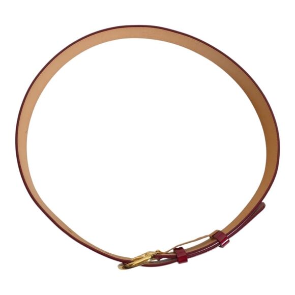 Louis Vuitton Red Vernis Leather Belt Gold Buckle Size 90/36 Made in France main image 8